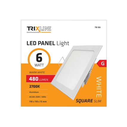 LED Podhľadové svietidlo SQUARE LED/6W/230V 2700K