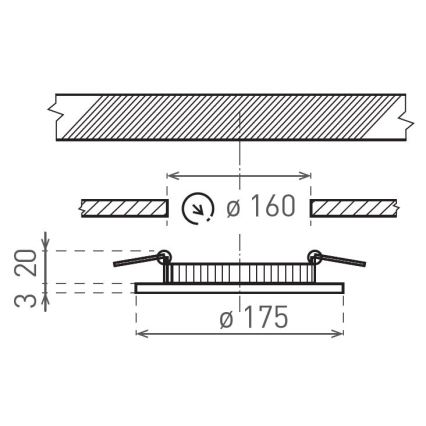 LED Podhľadové svietidlo VEGA LED/12W/230V 2900/3900/5800K pr. 17,5 cm biela
