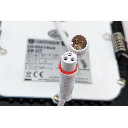 LED Podhľadové svietidlo VEGA LED/6W/230V 2900/3900/5800K 12,5x12,5 cm čierna