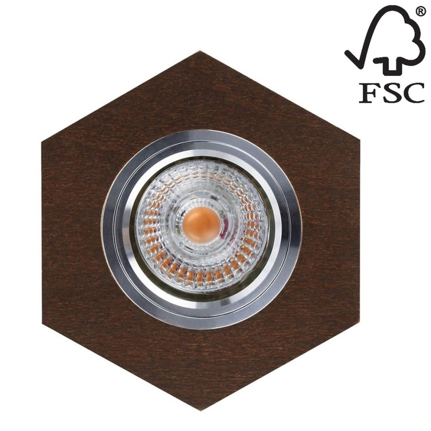 LED Podhľadové svietidlo VITAR 1xGU10/5W/230V CRI 90 buk – FSC certifikované