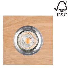 LED Podhľadové svietidlo VITAR 1xGU10/5W/230V dub – FSC certifikované