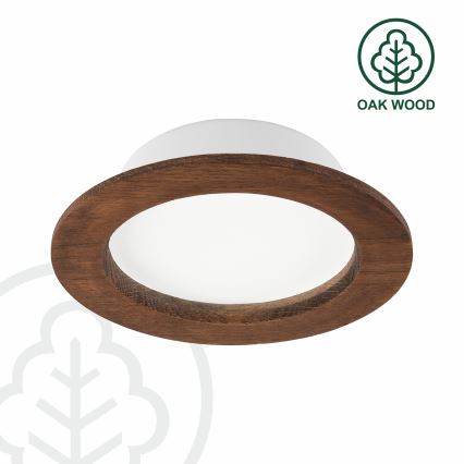LED Podhľadové svietidlo WOODY SPOT LED/12,5W/230V 3000K čerešňa ø 16 cm