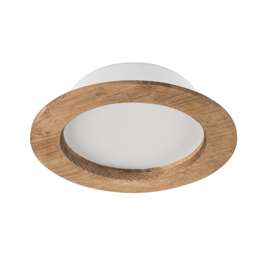 LED Podhľadové svietidlo WOODY SPOT LED/12,5W/230V 3000K orech ø 16 cm