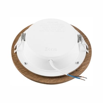 LED Podhľadové svietidlo WOODY SPOT LED/12,5W/230V 3000K orech ø 16 cm