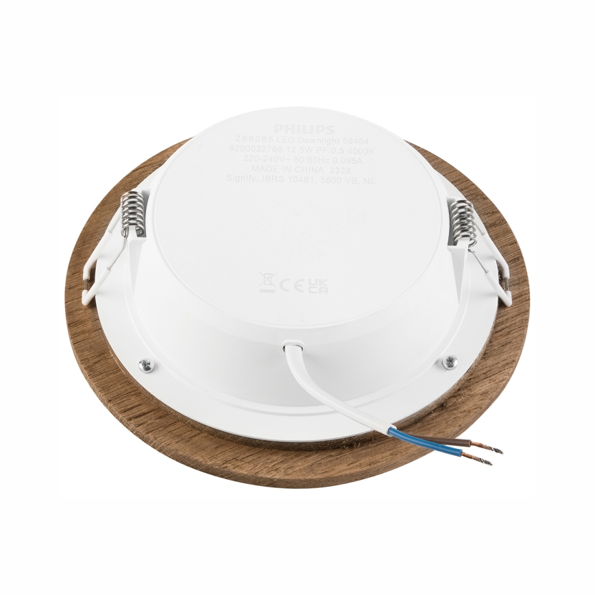 LED Podhľadové svietidlo WOODY SPOT LED/12,5W/230V 3000K orech ø 16 cm