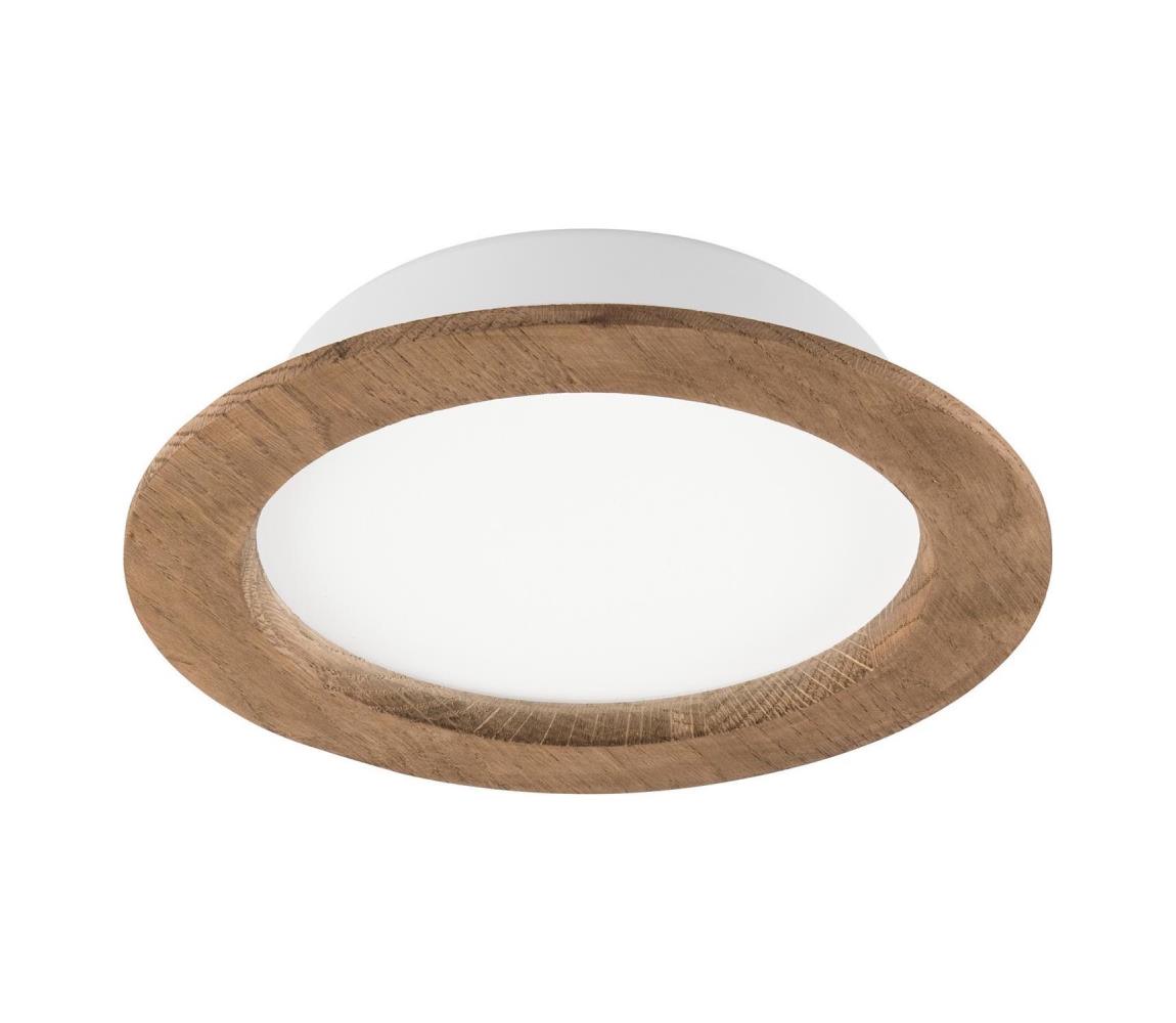LED Podhľadové svietidlo WOODY SPOT LED/16,5W/230V 4000K orech ø 18,5 cm