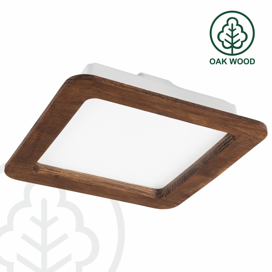 LED Zapustené svietidlo WOODY SPOT LED/17W/230V 3000K čerešňa 18,5x18,5 cm
