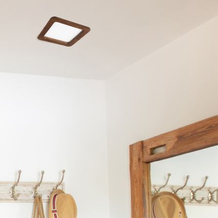 LED Zapustené svietidlo WOODY SPOT LED/17W/230V 3000K čerešňa 18,5x18,5 cm