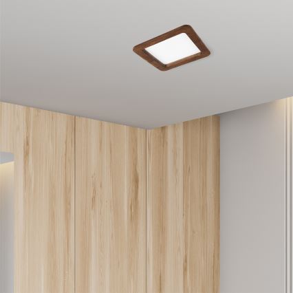 LED Zapustené svietidlo WOODY SPOT LED/17W/230V 3000K čerešňa 18,5x18,5 cm