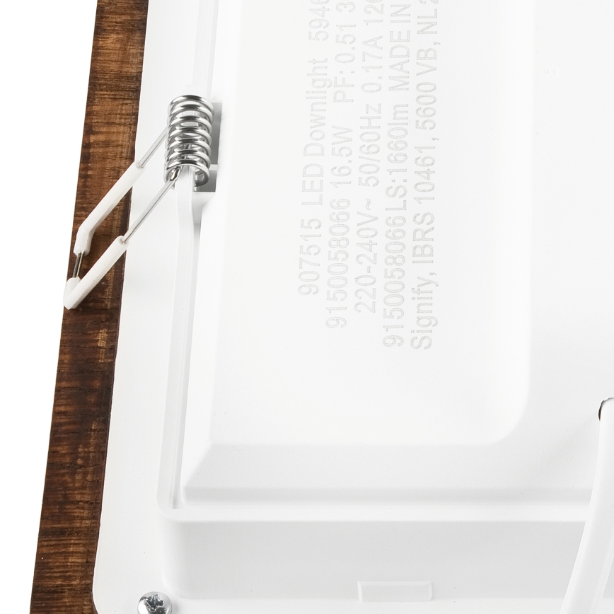 LED Zapustené svietidlo WOODY SPOT LED/17W/230V 3000K čerešňa 18,5x18,5 cm
