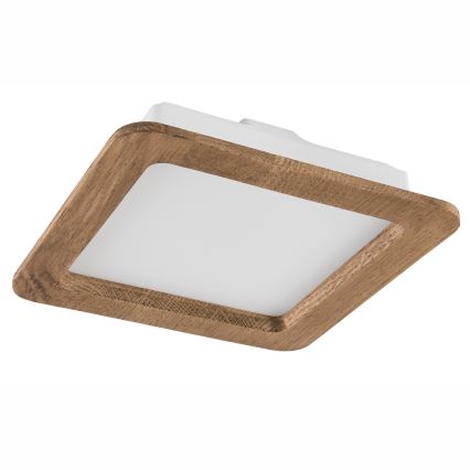 LED Podhľadové svietidlo WOODY SPOT LED/17W/230V 3000K orech 18,5x18,5 cm