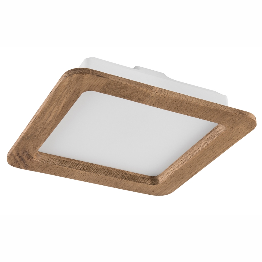 LED Podhľadové svietidlo WOODY SPOT LED/17W/230V 3000K orech 18,5x18,5 cm