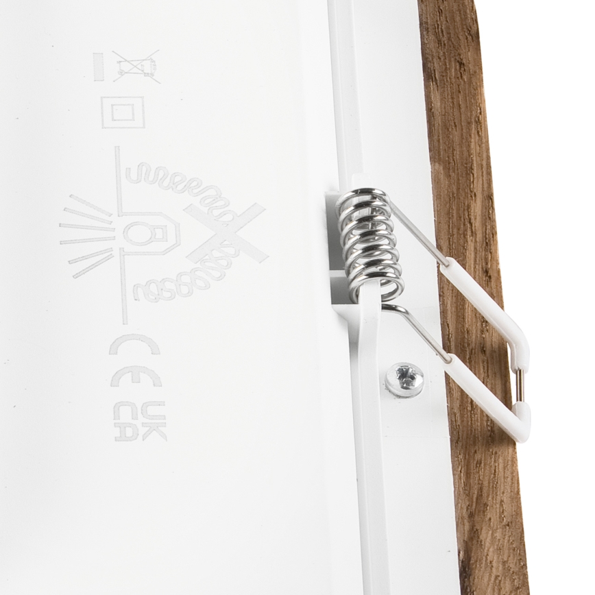 LED Podhľadové svietidlo WOODY SPOT LED/17W/230V 3000K orech 18,5x18,5 cm