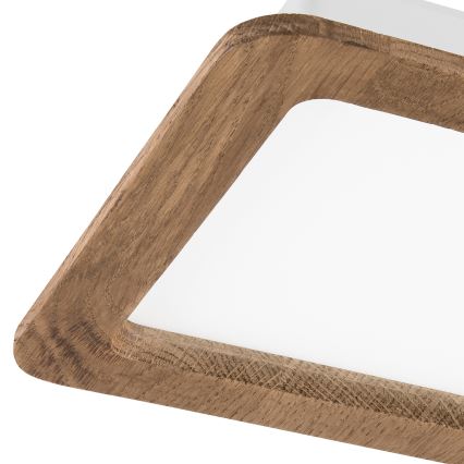 LED Podhľadové svietidlo WOODY SPOT LED/17W/230V 3000K orech 18,5x18,5 cm