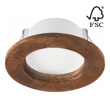LED Podhľadové svietidlo WOODY SPOT LED/5,5W/230V 4000K čerešňa ø 10 cm