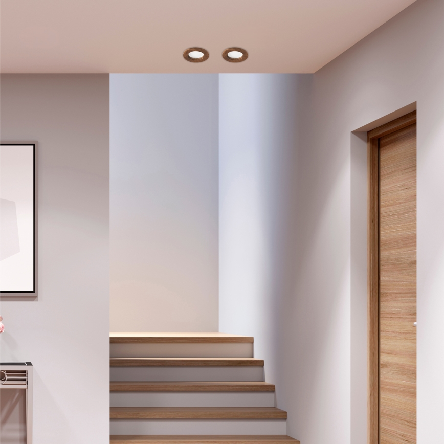 LED Podhľadové svietidlo WOODY SPOT LED/5,5W/230V 4000K čerešňa ø 10 cm