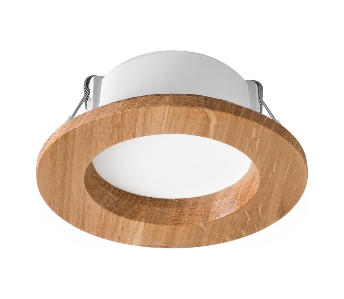 LED Podhľadové svietidlo WOODY SPOT LED/5,5W/230V 4000K dub ø 10 cm