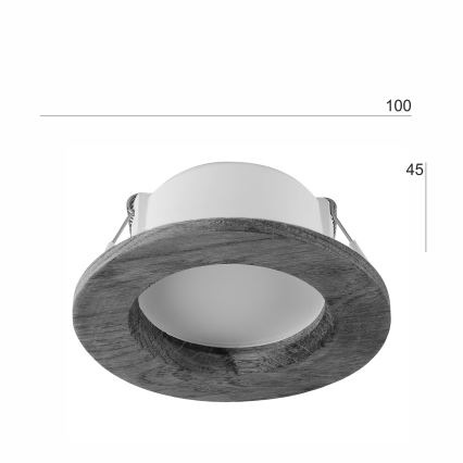 LED Podhľadové svietidlo WOODY SPOT LED/5,5W/230V 4000K orech ø 10 cm