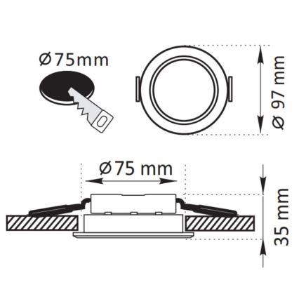 LED Podhľadové svietidlo ZOE LED/4,8W/230V biela