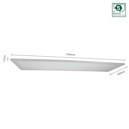 LED Podhľadový panel ALGINE DUO 2v1 LED/30W/230V 120x30 cm