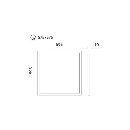 LED Podhľadový panel BALIS LED/40W/230V 4000K 59,5x59,5 cm