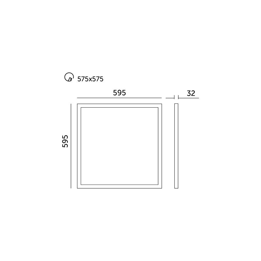 LED Podhľadový panel DAVRO LED/40W/230V 4000K 59,5x59,5 cm biela