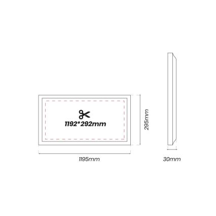 LED Podhľadový panel LED/40W/230V 4000K 120x30 cm