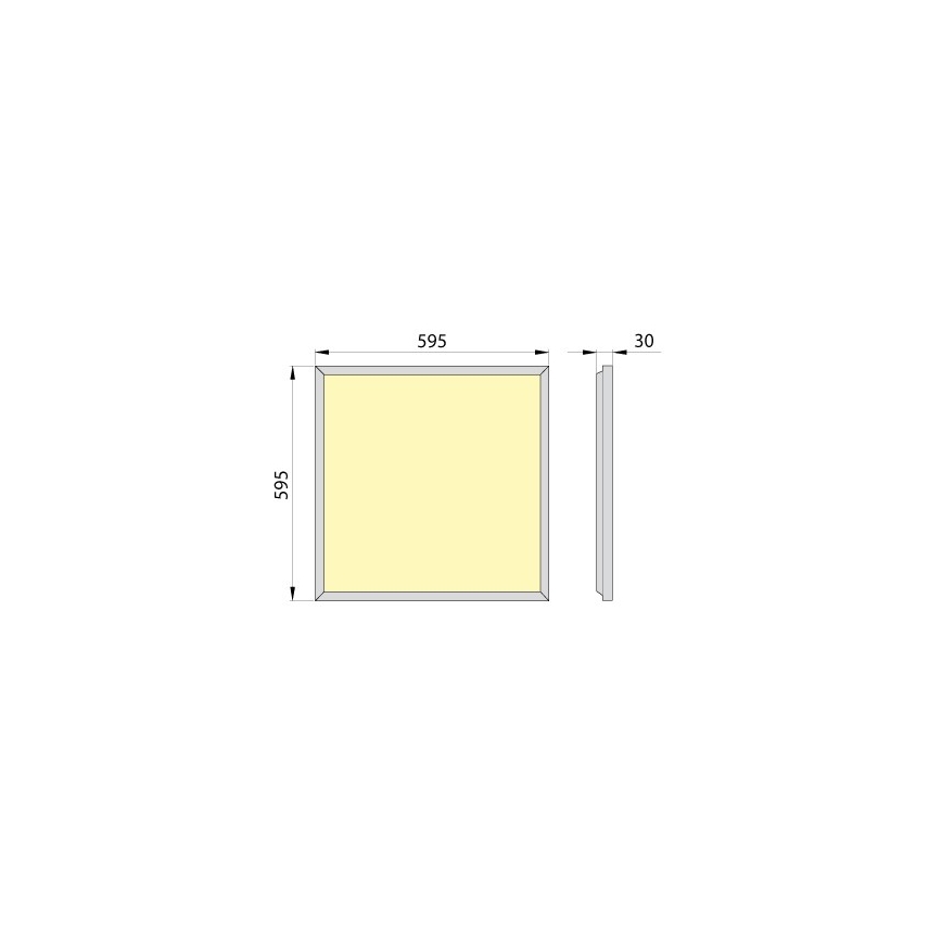 LED Podhľadový panel OREGA PLUS 60 LED/50W/230V 4000K IP40
