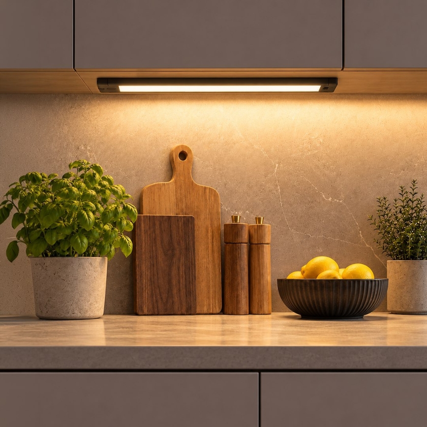 LED Podlinkové svietidlo LED/18W/230V 2700/3000/4000/5000/5700K 60 cm čierna