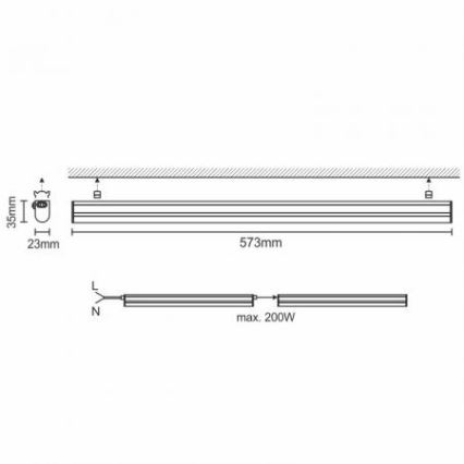 LED Podlinkové svietidlo LED/9W/230V 4000K