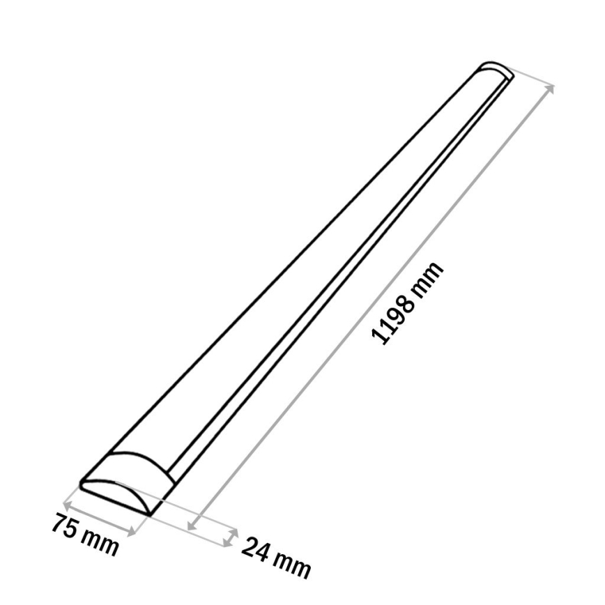 LED Podlinkové svietidlo QTEC LED/36W/230V 120 cm čierna