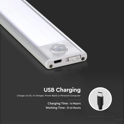 LED Podlinkové svietidlo so senzorom LED/1,5W/5V 1500 mAh 4000K