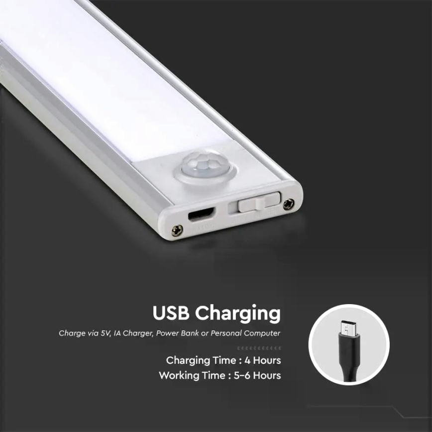 LED Podlinkové svietidlo so senzorom LED/1,5W/5V 1500 mAh 4000K