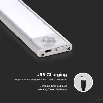 LED Podlinkové svietidlo so senzorom LED/1,5W/5V 3000K 1500 mAh