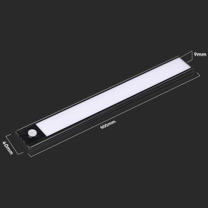 LED Podlinkové svietidlo so senzorom LED/2,5W/5V 4000K 3000 mAh