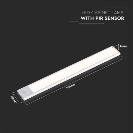 LED Podlinkové svietidlo so senzorom LED/2W/5V 3000K 2200 mAh