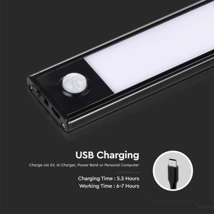 LED Podlinkové svietidlo so senzorom LED/2W/5V 4000K 2200 mAh
