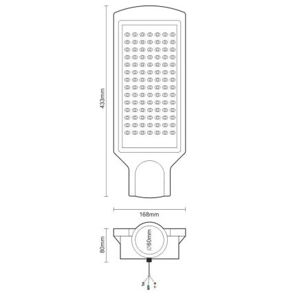 LED Pouličná lampa LED/100W/170-400V IP65