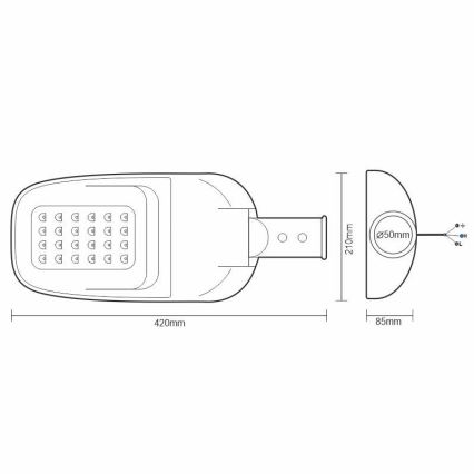 LED Pouličná lampa LED/40W/230V 5000K IP65