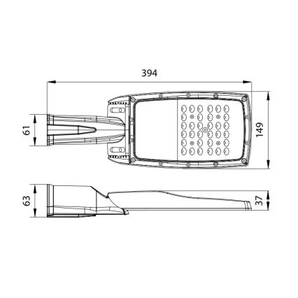 LED Pouličná lampa NOVUM PLUS LED/50W/230V IP65