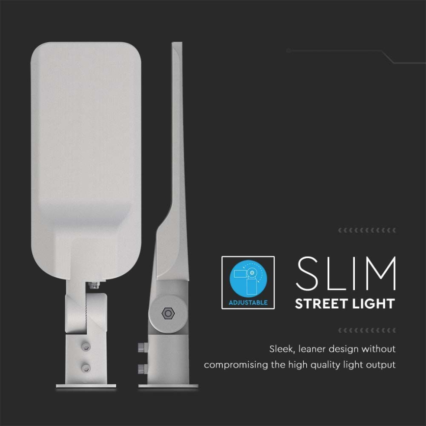 LED Pouličná lampa SAMSUNG CHIP LED/50W/230V 4000K IP65 šedá