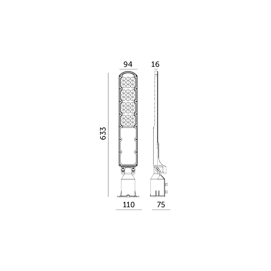 LED Pouličná lampa so súmrakovým senzorom CYOTO LED/100W/230V IP65 4000K