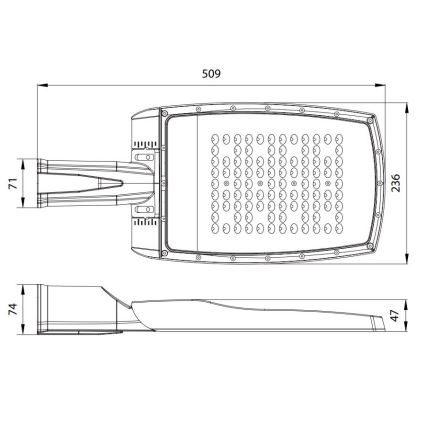 LED Pouličné osvetlenie  NOVUM PLUS LED/100W/230V IP65