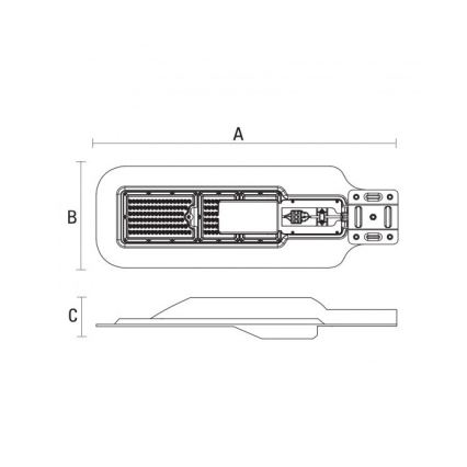 LED Pouličné svietidlo LED/100W/230V IP65