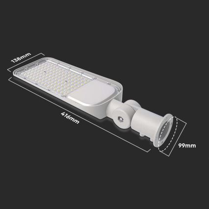 LED pouličné svietidlo so senzorom SAMSUNG CHIP LED/30W/230V 6500K IP65