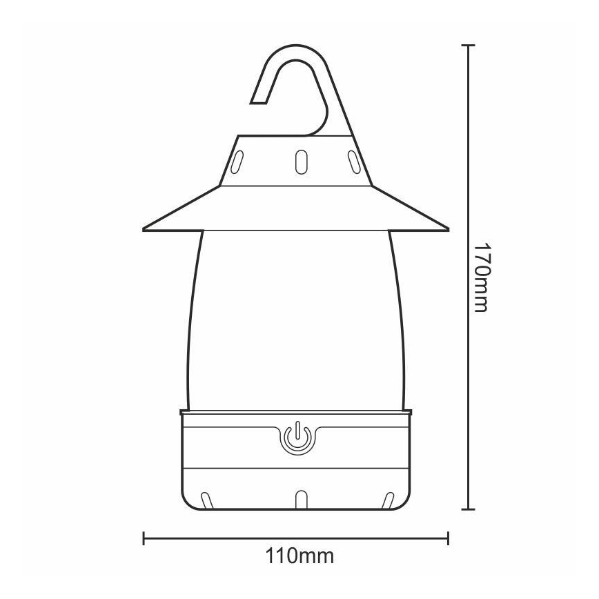LED Prenosná lampa 3xLED/4xAA IPX4