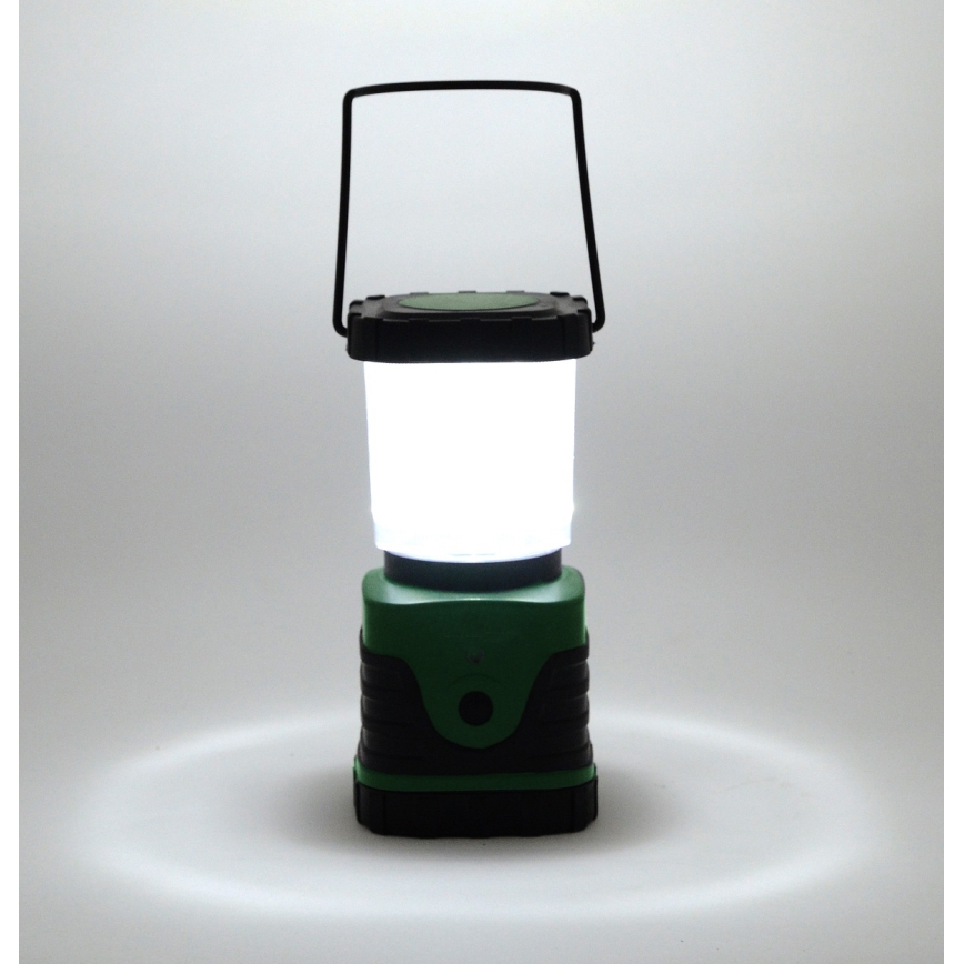 LED Prenosná lampa LED/3xLR20 IP44 čierna/zelená