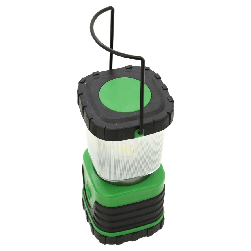 LED Prenosná lampa LED/3xLR20 IP44 čierna/zelená