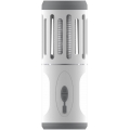 LED Prenosná nabíhacia lampa s lapačom hmyzu LED/6W/1800 mAh IPX4 biela/šedá