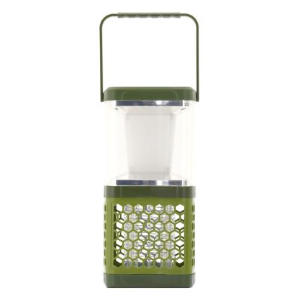 LED Prenosná nabíjacia lampa s lapačom hmyzu LED/3W/1800 mAh zelená